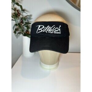 Billfish by Ocean Visor Fishing Hat Headwear Black Yacht Boat Hat VTG